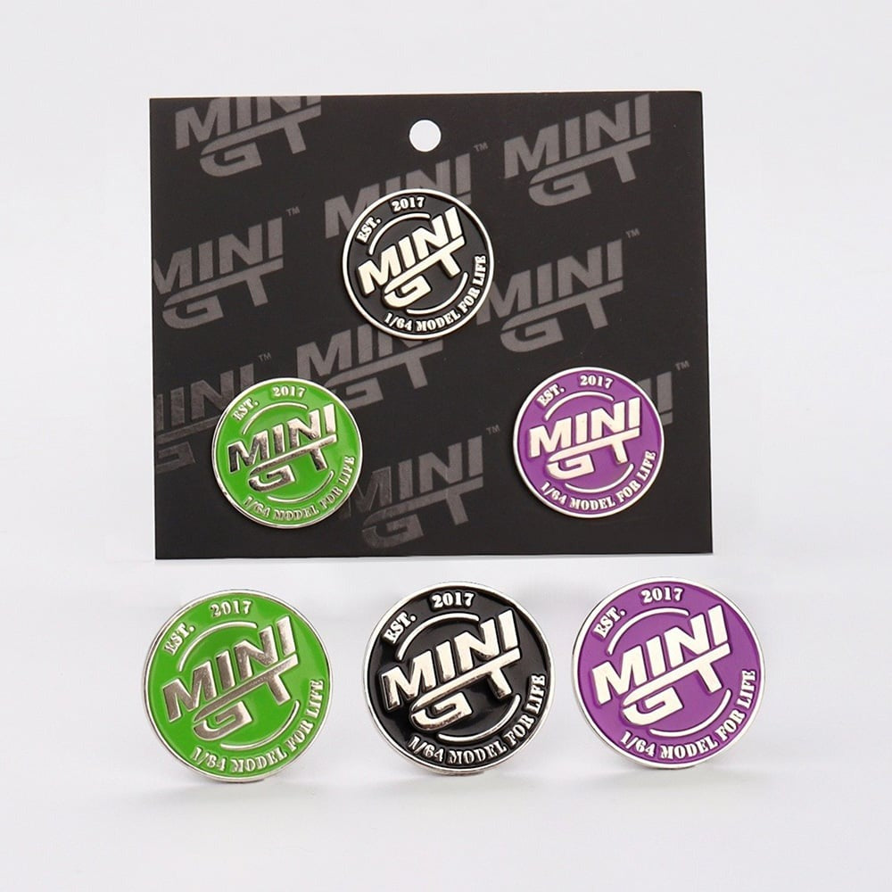 MINI GT Official Metal Emblem Set -Black / Purple / Green #MGTOM034