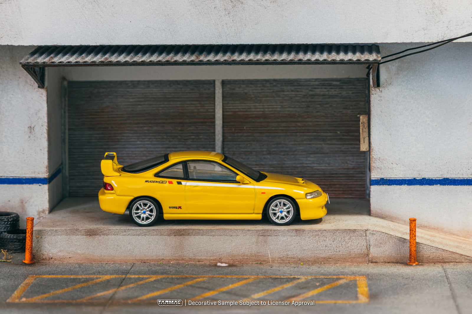 Tarmac Works 1/64 Honda Integra TYPE R DC2 MUGEN Sunlight Yellow
