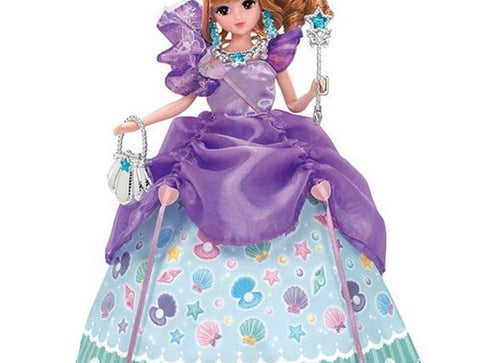 Load image into Gallery viewer, Takara Tomy Licca Chan Doll Dress -Dream Fantasy Magical Ribbon Mermaid Dress
