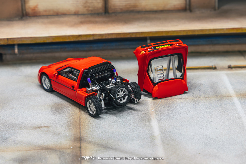Tarmac Works 1/64 Ford RS200 Red Diecast Model Car