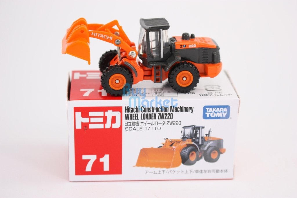 Takara Tomy Tomica #71 Hitachi Construction Wheel Loader 1/110 Diecast Toys Car