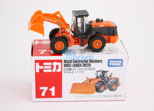 Load image into Gallery viewer, Takara Tomy Tomica #71 Hitachi Construction Wheel Loader 1/110 Diecast Toys Car
