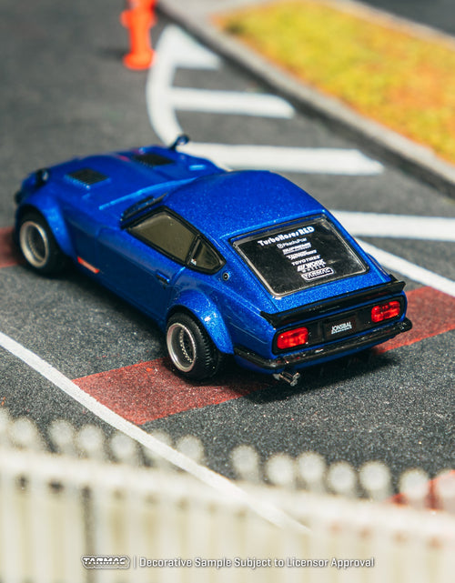 Load image into Gallery viewer, Tarmac Works 1/64 Nissan Fairlady Z S30 Widebody Blue Model Car
