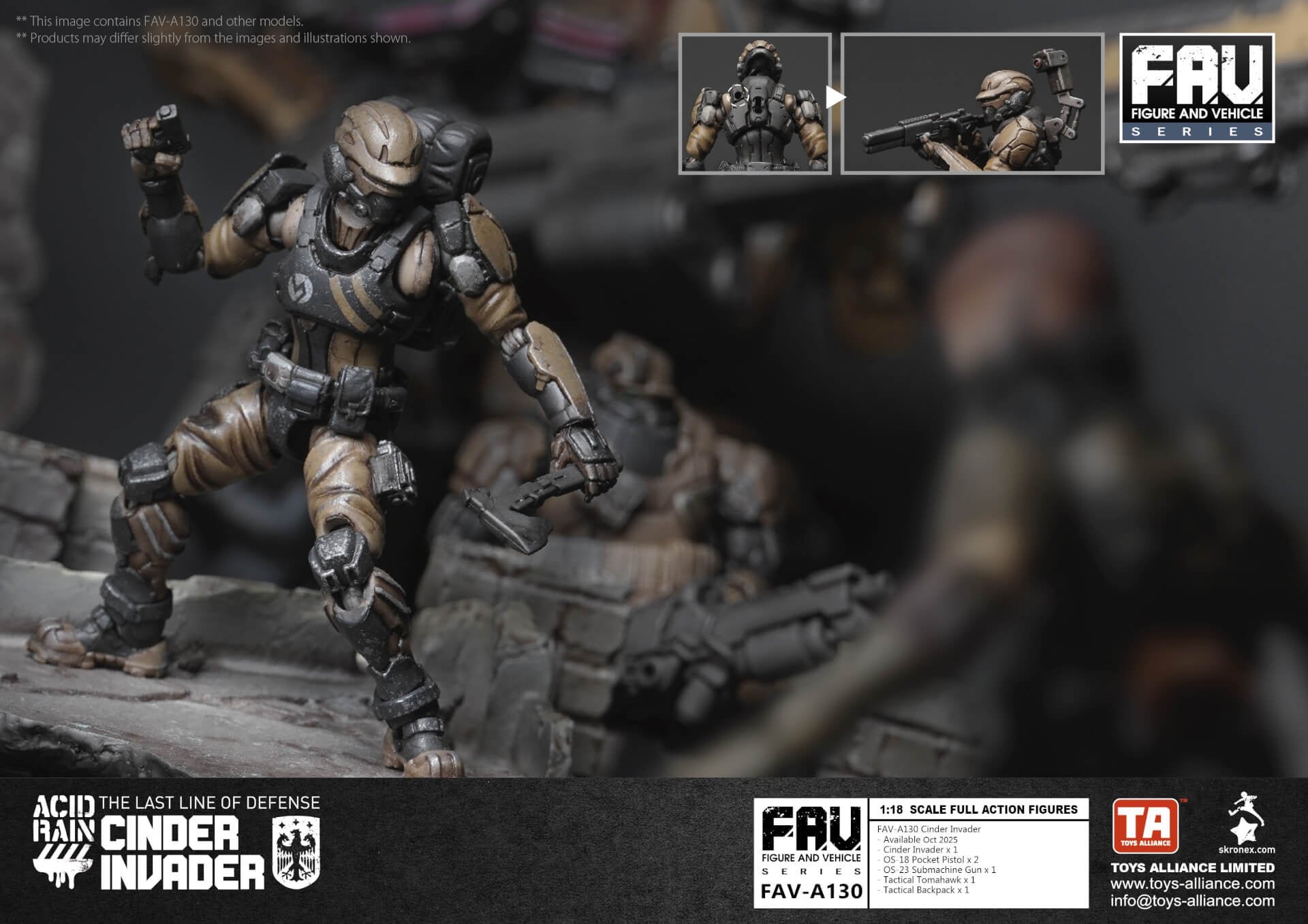 Acid Rain x Toy Alliance FAV-A130 Cinder Invader Cinder Invader 1/18 Figure