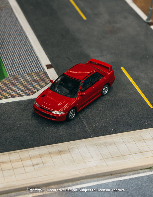 Load image into Gallery viewer, Tarmac Works 1/64 Mitsubishi Lancer GSR Evolution Red Diecast Model
