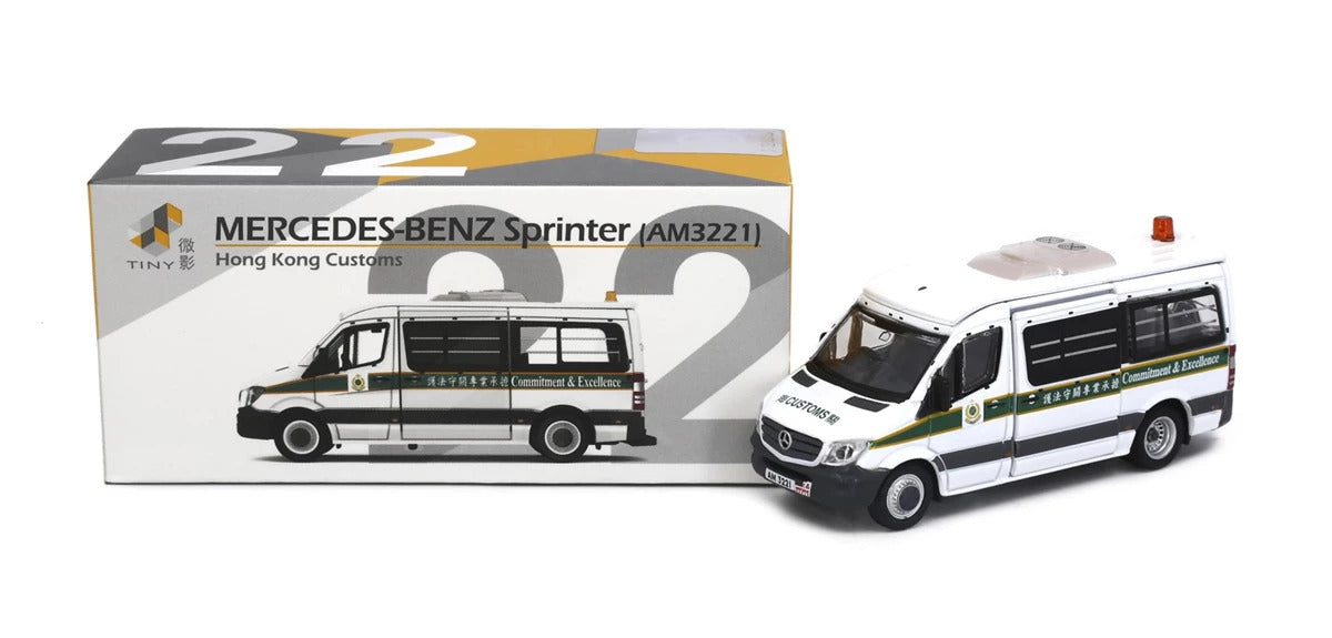 Tiny City 22 Die-cast Model Car MERCEDES-BENZ Sprinter FL HK Customs AM3221