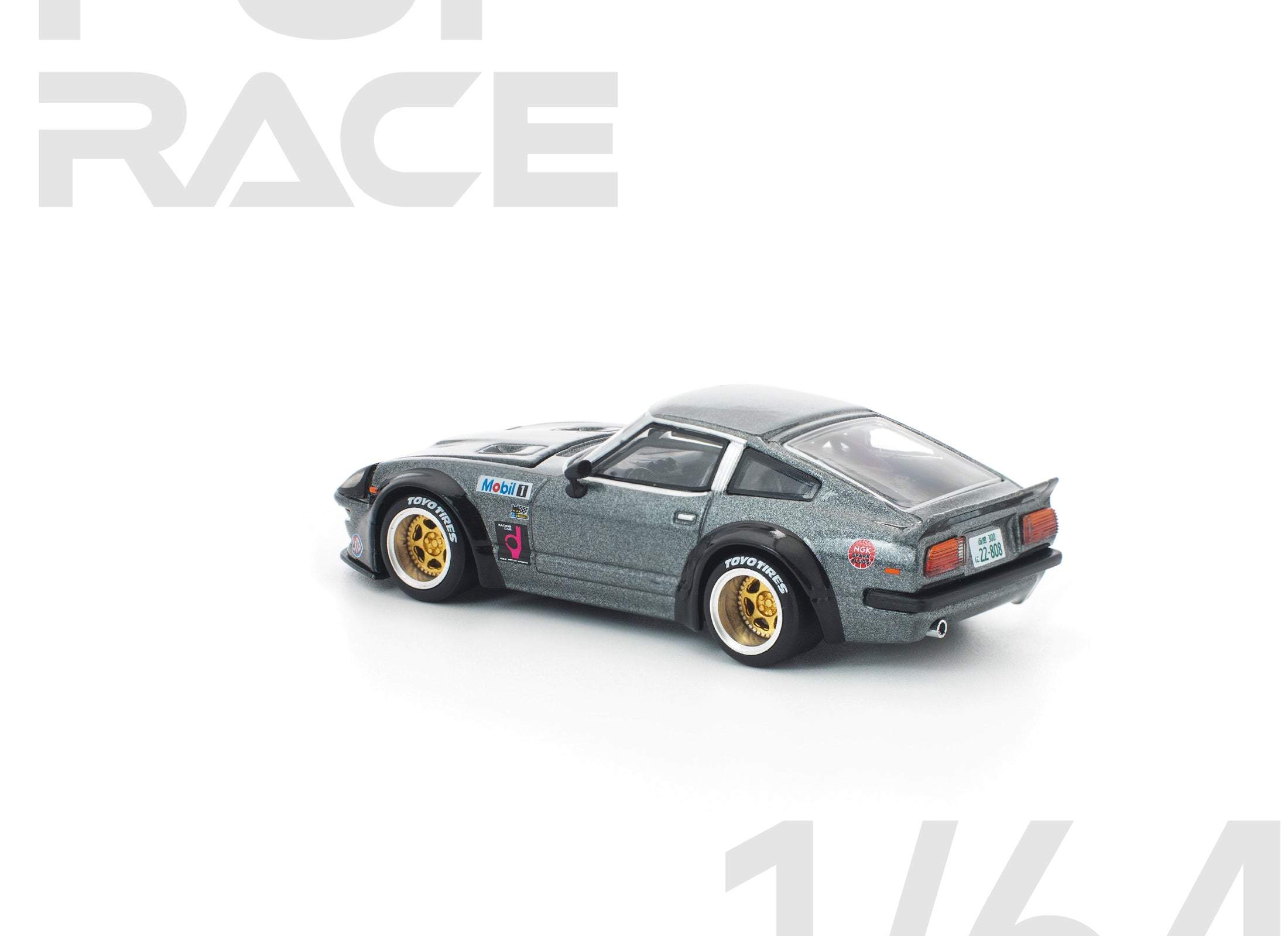 (Pre-order) POPRACE 1/64 PANDEM 280ZX GUN METAL Diecast Model Car