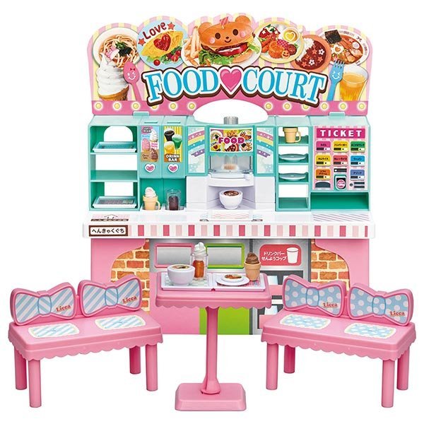 Takara Tomy Licca SET Waiwai Food Court Licca-chan Rika (NO DOLL)