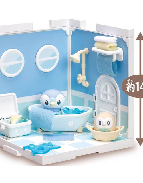 Load image into Gallery viewer, Takara Tomy Pokemon PokePiece House Bathroom Piplup &amp; Rowlet  set
