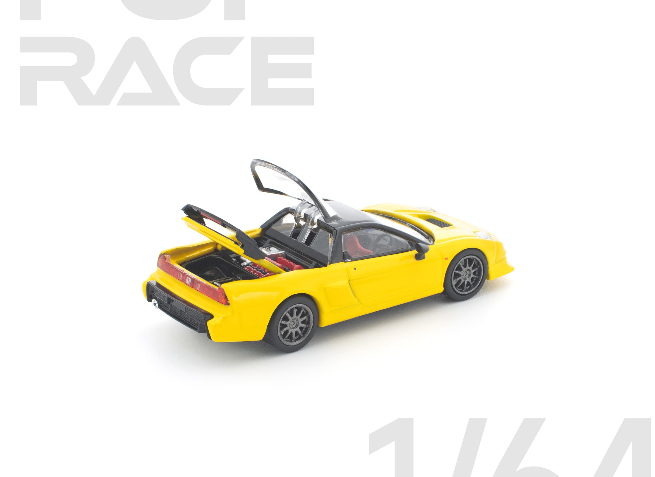 (Pre-order) POPRACE 1/64 HONDA NSX-R YELLOW Diecast Model Car