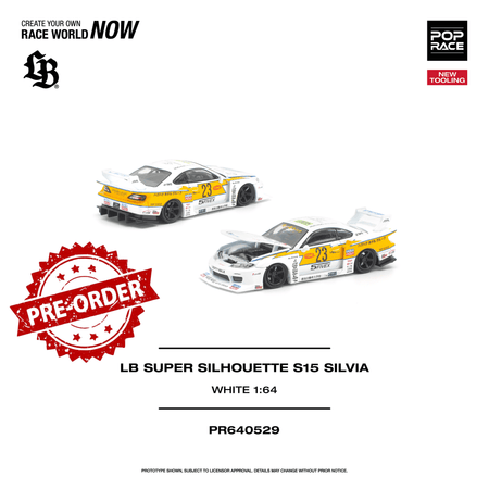 (Pre-order) POPRACE 1/64 - LB SUPER SILHOUETTE S15 SILVIA Diecast Model Car