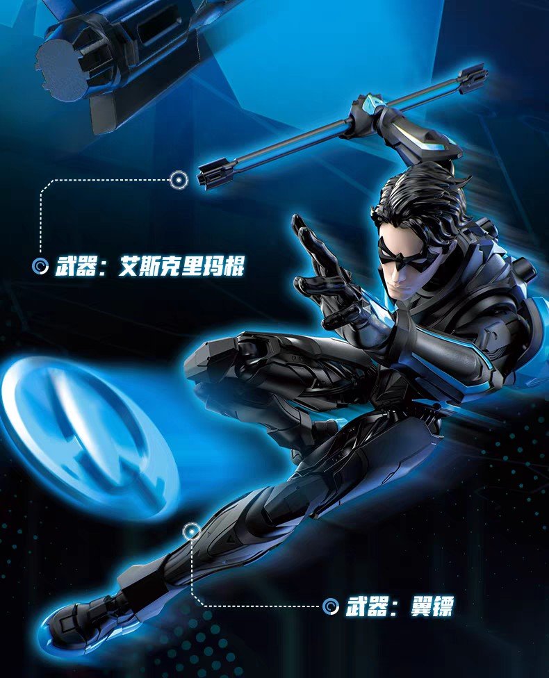 Blokees DC Champion class 03 Nightwing 1:12 Model Kit Figure 15cm