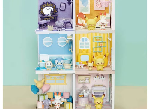 Load image into Gallery viewer, Takara Tomy Pokemon PokePiece House Studio Scorbunny &amp; Pikachu set
