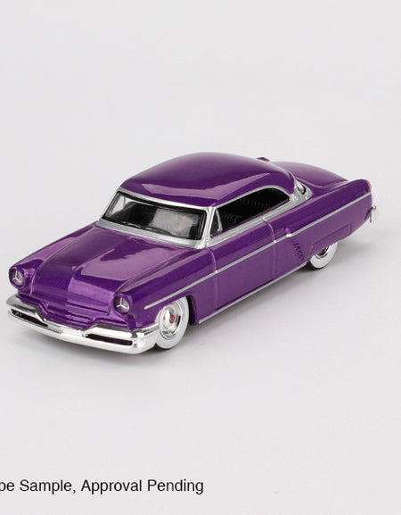 Mini GT #757 1/64 Lincoln Capri Hot Rod 1954 Purple Metallic (LHD)