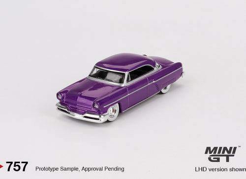 Load image into Gallery viewer, Mini GT #757 1/64 Lincoln Capri Hot Rod 1954 Purple Metallic (LHD)
