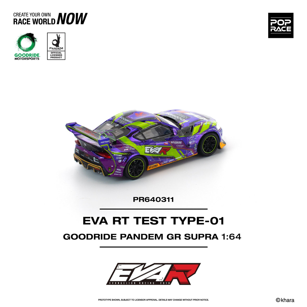 (Pre-order) POP RACE 1/64 eva rt test type-01 goodride pandem gr supra