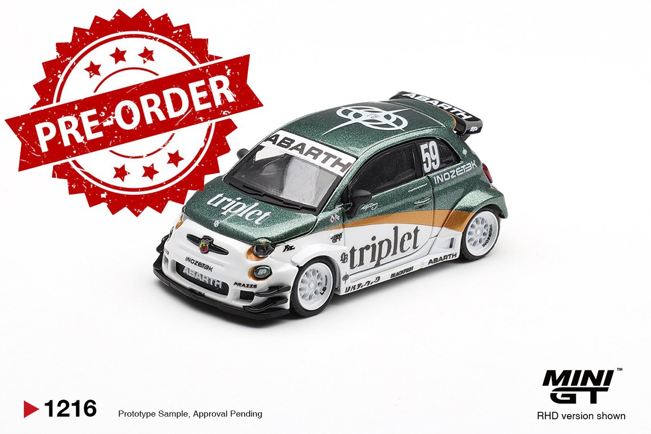 (Pre-order) MINI GT #1216 Abarth 595 LB-WORKS TY Edition Diecast Model Car