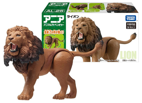 Load image into Gallery viewer, Takara Tomy Ania AL-25 Lion Animal Figure with Color Picture Cards
