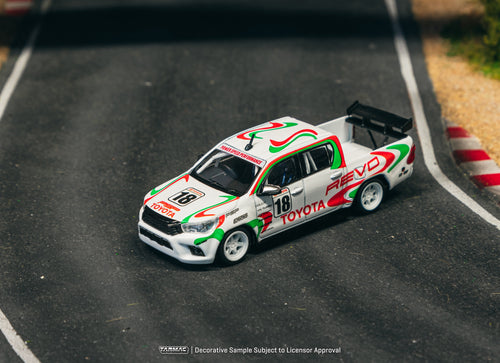 Load image into Gallery viewer, Tarmac Works 1/64 Toyota Hilux White Diecast Model Car
