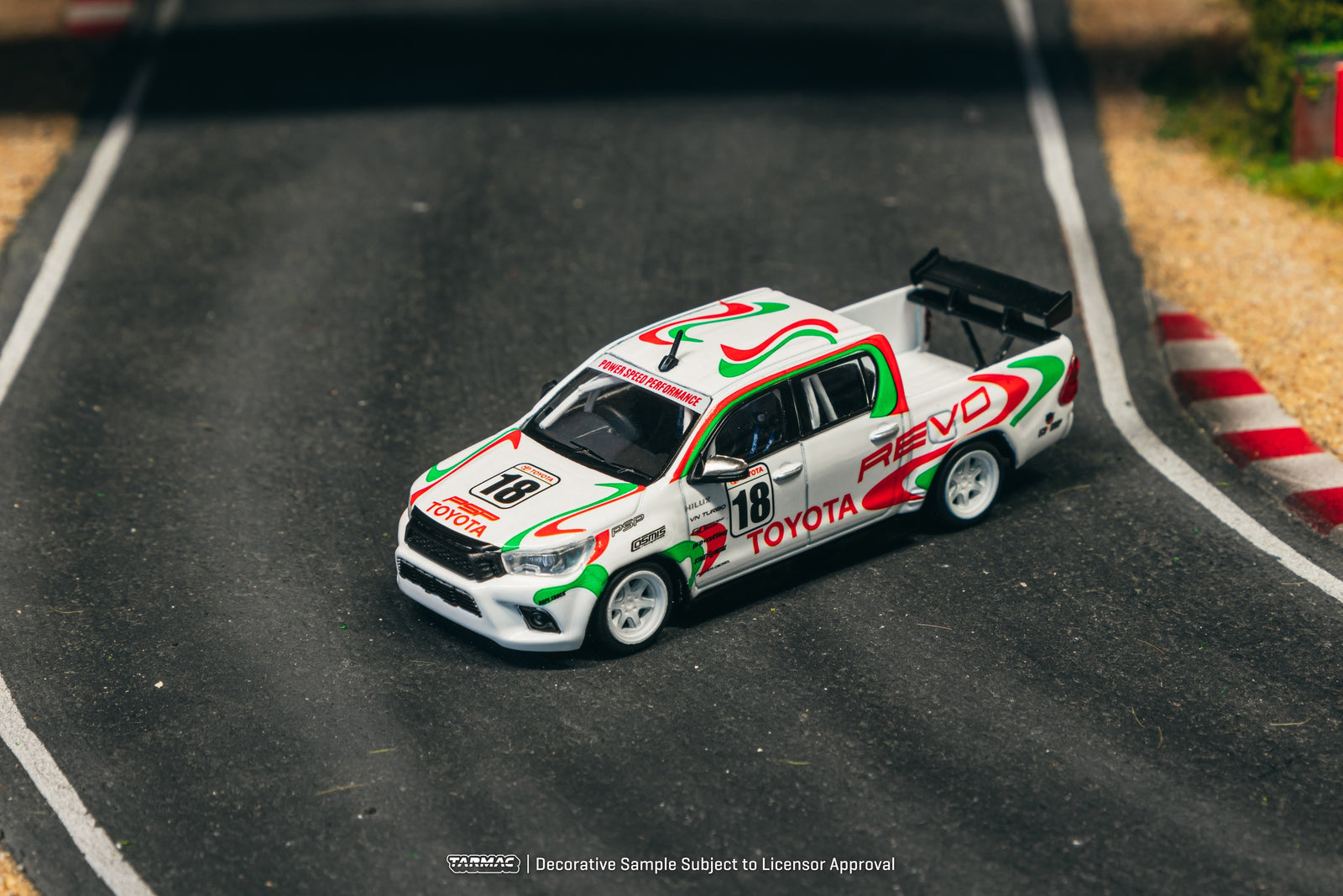 Tarmac Works 1/64 Toyota Hilux White Diecast Model Car