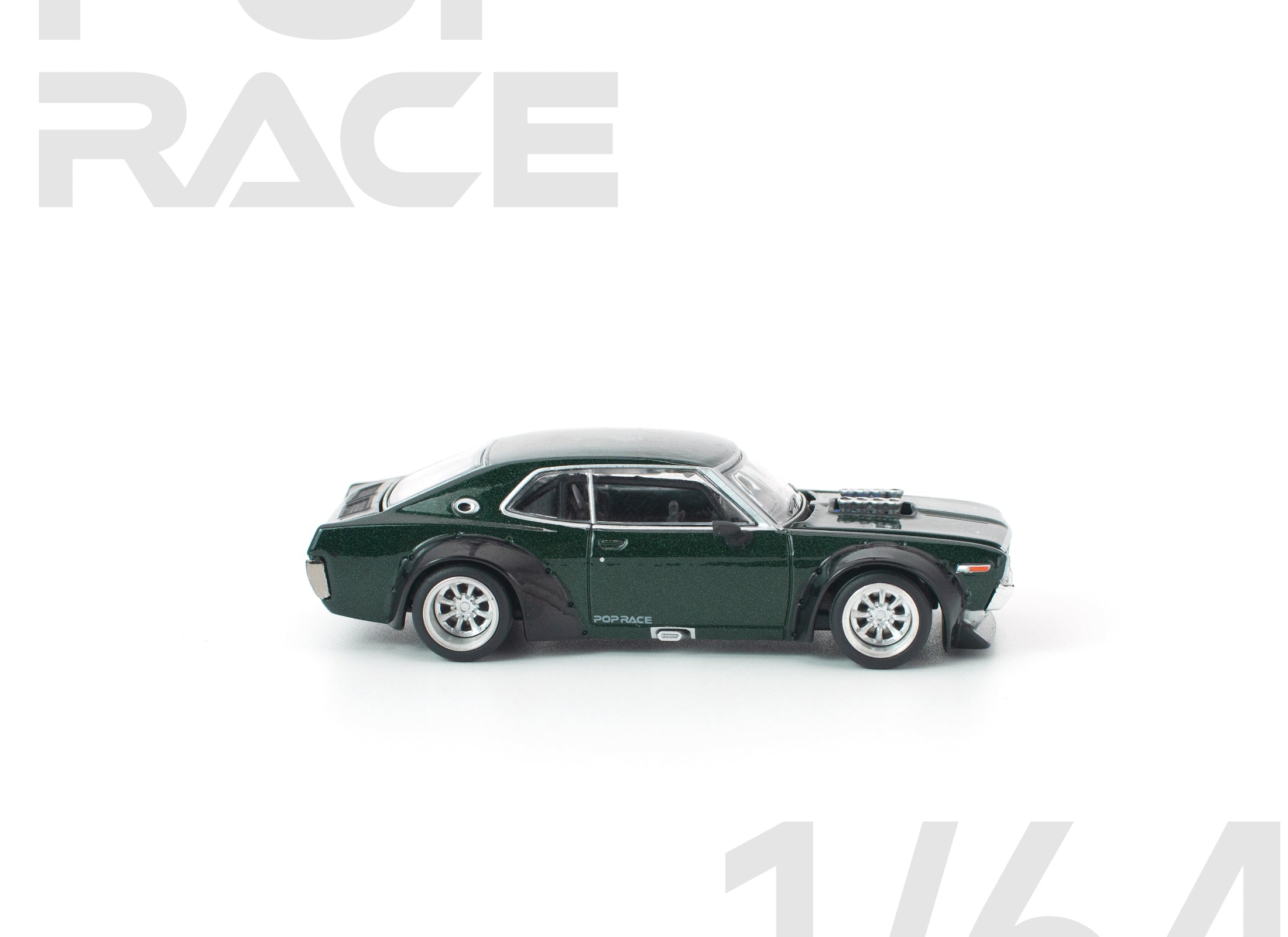 (Pre-order) POPRACE 1/64 LAUREL C130 GREEN Diecast Model Car #PR640331