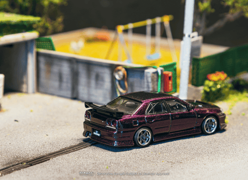 Load image into Gallery viewer, (Pre-order) Tarmac Works 1/64 URAS Skyline ER34 Midnight Purple
