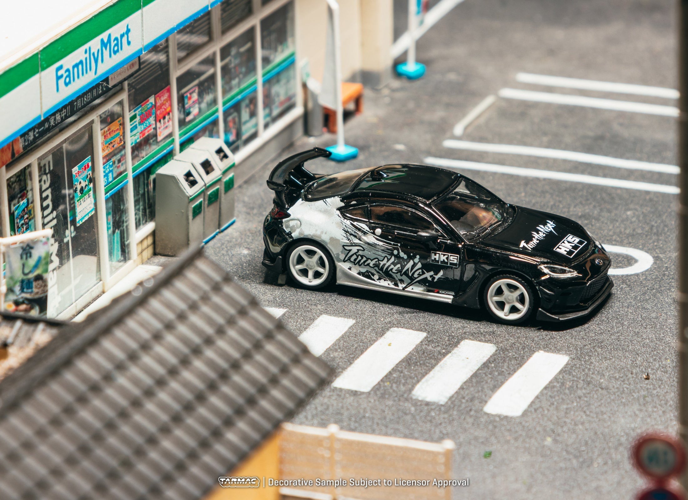 (Pre-order) Tarmac Works 1/64 HKS Toyota GR86 Black Global64 Diecast Model Car