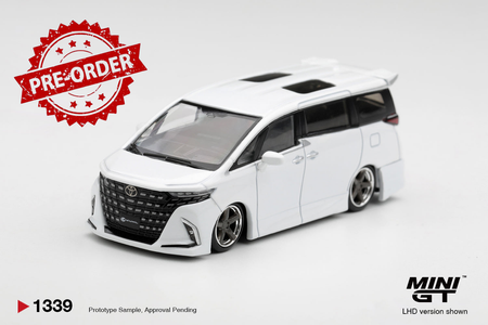 (Pre-order) Mini GT #1339 Toyota Alphard 40 KUHL White RHD Diecast Model Car