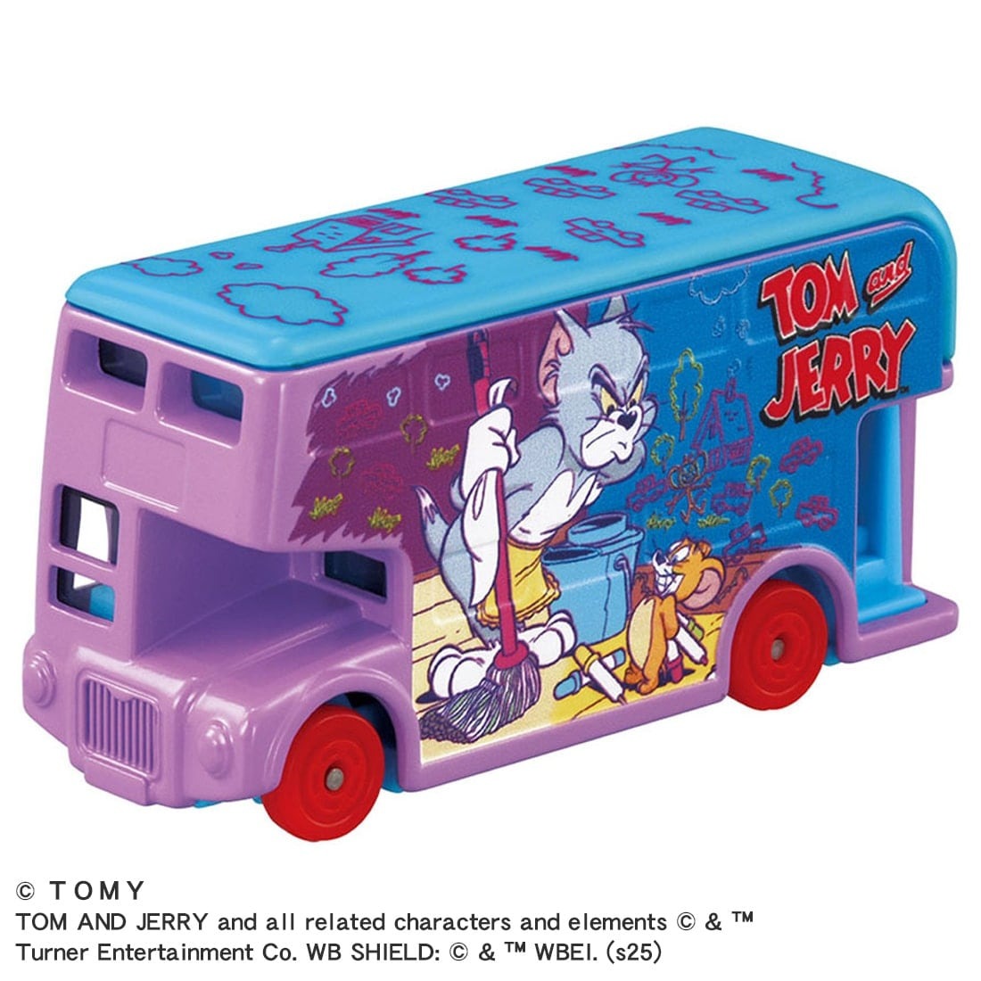 Takara Tomy Dream Tomica Diecast SP Tom and Jerry Jerry Wrapping Bus Purple