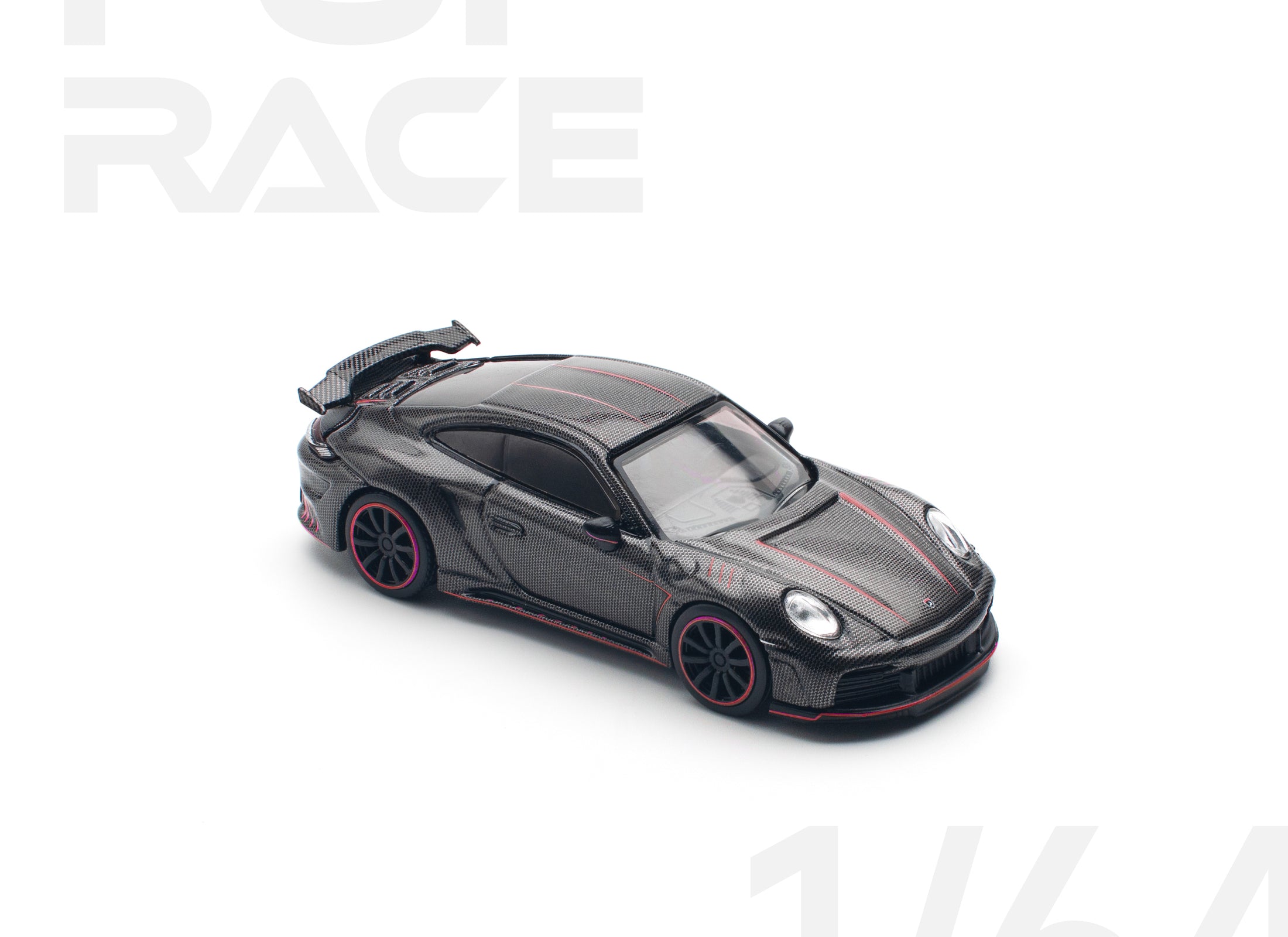POPRACE 1/64 992 STINGER GTR CARBON EDITION - REDLINE Model Car