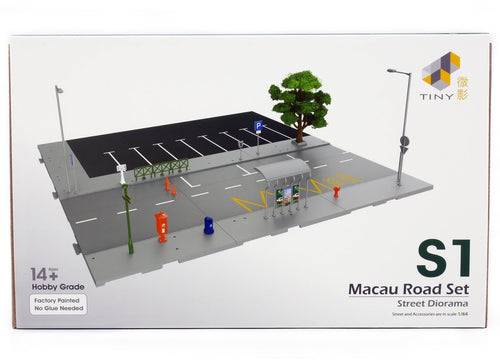 Load image into Gallery viewer, TINY City scale 1:64 Street Diorama Painted Model - S1 Macau Road Set
