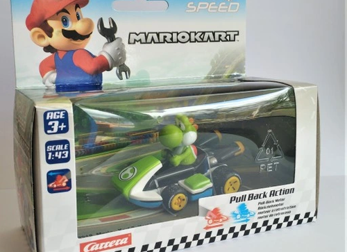 Load image into Gallery viewer, Carrera Nintendo Mario Collection 1:43 Pull Back Model Car - Yoshi
