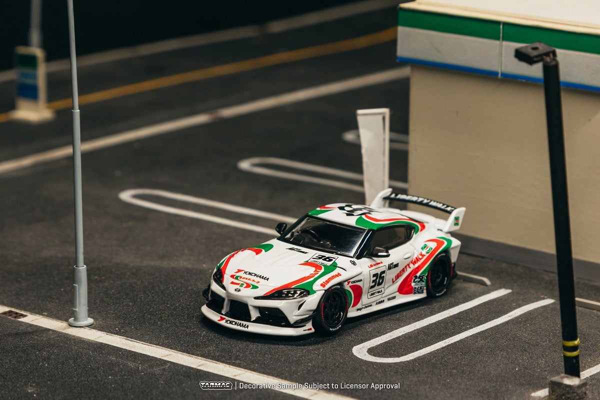 (Pre-order) Tarmac Works 1/64  LB-WORKS TOYOTA SUPRA (A90) White Diecast Car