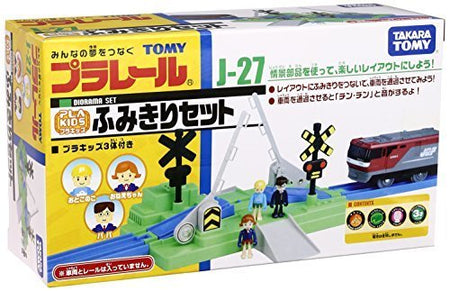 Takara Tomy Plarail Train Accessory J-27 Crossing Set Japan Parts w/ 3x Plakids