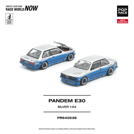 (Pre-order) POPRACE 1/64 - PANDEM E30 Diecast Model Car