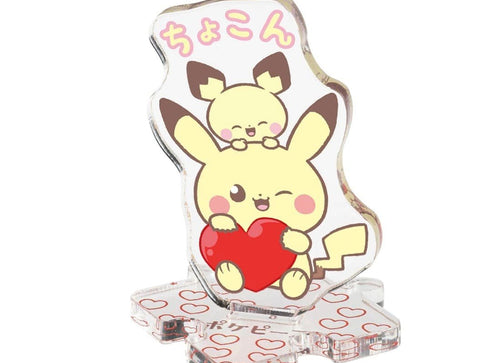 Load image into Gallery viewer, Takara Tomy Pokemon PokePeace Acrylic Stands that Connect Together Mellow Heart
