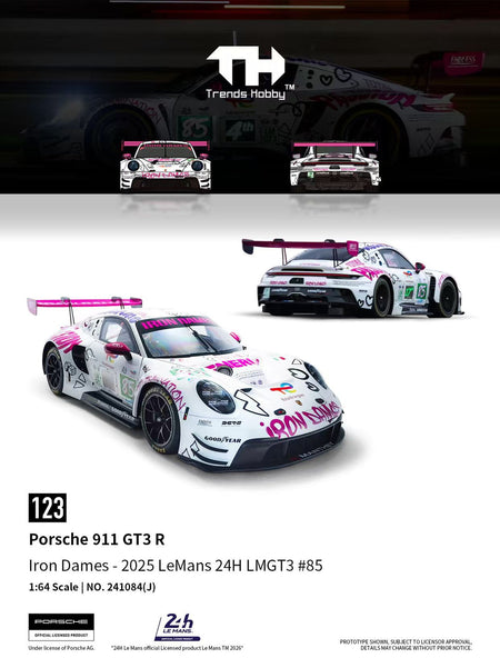 Trends Hobby 1/64  Diecast Porsche 911 GT3 R LeMan 24H 2025 #85