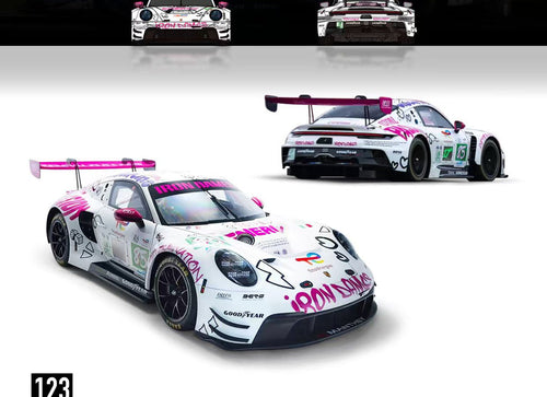Load image into Gallery viewer, (Pre-order) Trends Hobby 1/64  Diecast Porsche 911 GT3 R LeMan 24H 2025 #85
