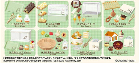 Re-ment Miffy Sweets Shop Complete BOX 8pcs Set
