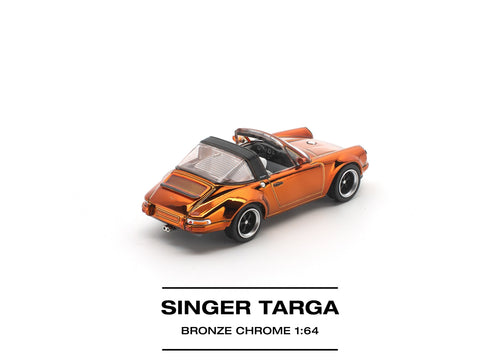 Load image into Gallery viewer, (Pre-order) POP RACE 1/64 SINGER TARGA Bronze Chrome Diecast Model Car #PR640527
