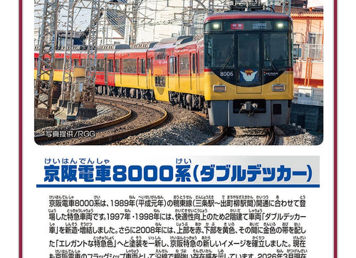 Load image into Gallery viewer, Takara Tomy PLARAIL Hero of Your Town - Keihan Train 8000 Series (Double Decker)
