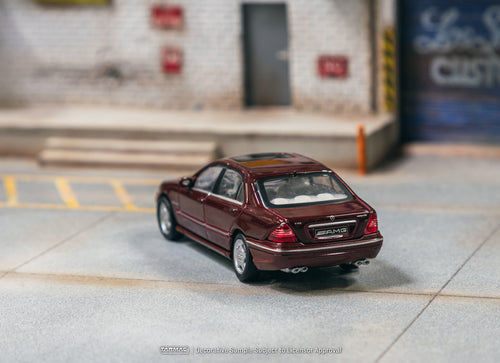 Load image into Gallery viewer, Tarmac Works 1/64 Mercedes-Benz S 55 AMG Bordeaux Red Metallic Model
