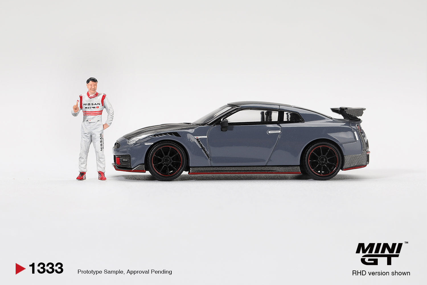 (Pre-order) Mini GT #1333 Nissan GT-R Nismo 2024 Tsukuba W/ Matsuda Figure RHD