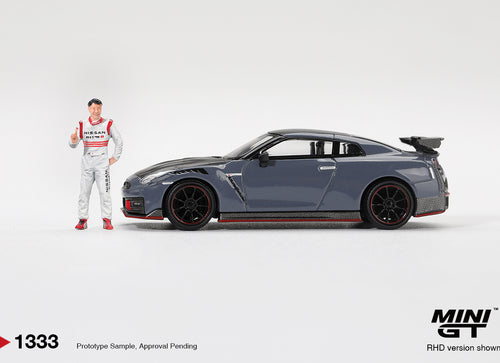 Load image into Gallery viewer, (Pre-order) Mini GT #1333 Nissan GT-R Nismo 2024 Tsukuba W/ Matsuda Figure RHD
