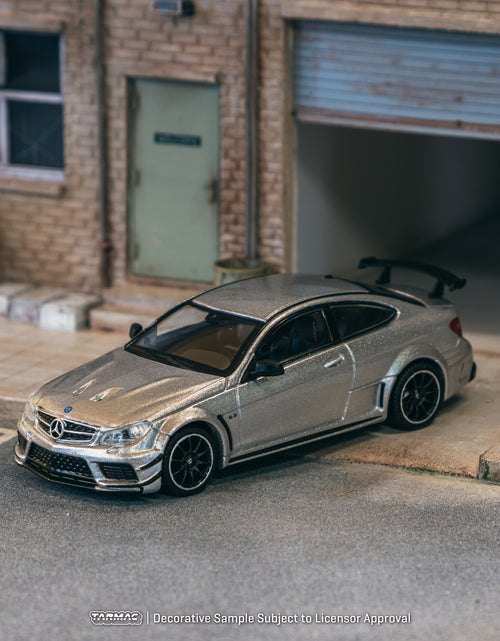 Load image into Gallery viewer, Tarmac Works 1/64 Mercedes-Benz C 63 AMG Coupé Black Series Silver
