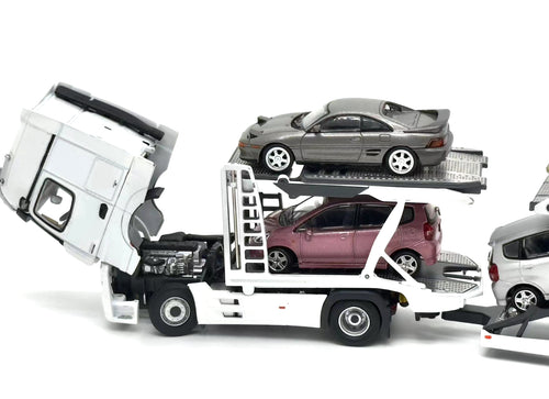 Load image into Gallery viewer, Tiny City - Mercedes-Benz Actros MP5 Transporter (White) Model car
