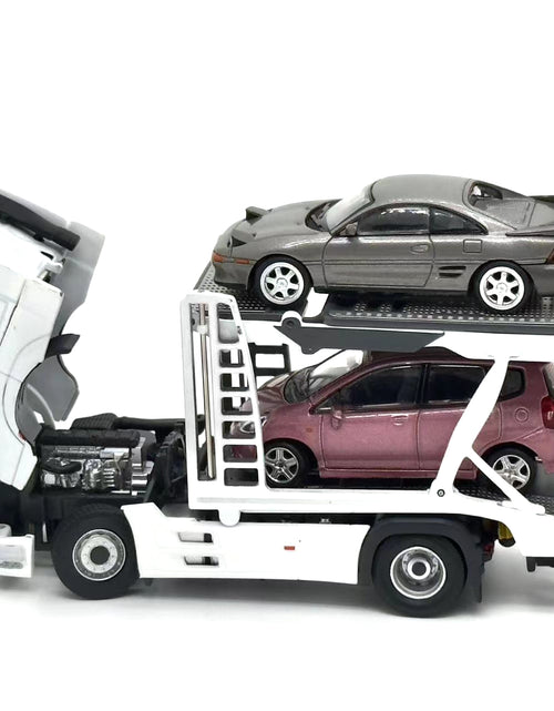 Load image into Gallery viewer, (In Stock) Tiny City - Mercedes-Benz Actros MP5 Transporter (White) Model car
