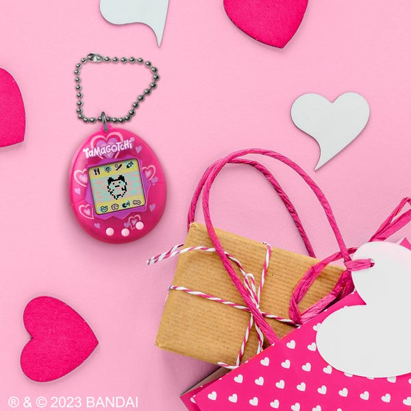 Bandai Original Tamagotchi - GEN1 Lots of Love (PDQ) Pink Electric Pet