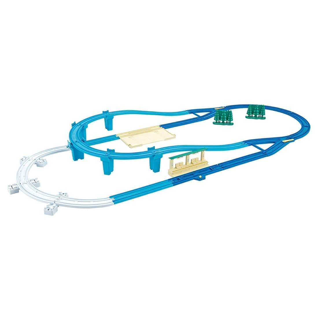 Takara Tomy Plarail Scenic Color Rail Kit - Sea and Railroad Rail Kit