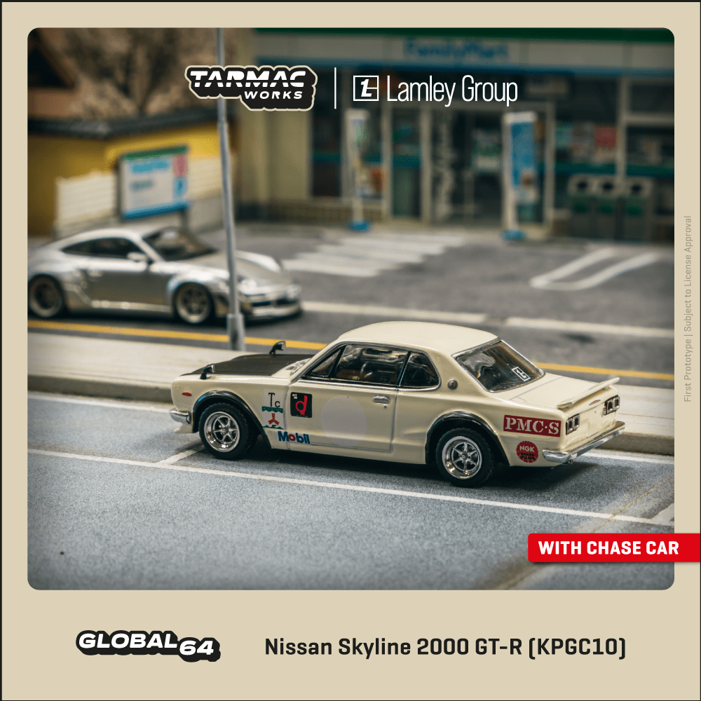 Tarmac Works 1/64 Nissan Skyline 2000 GT-R (KPGC10) White Model Car